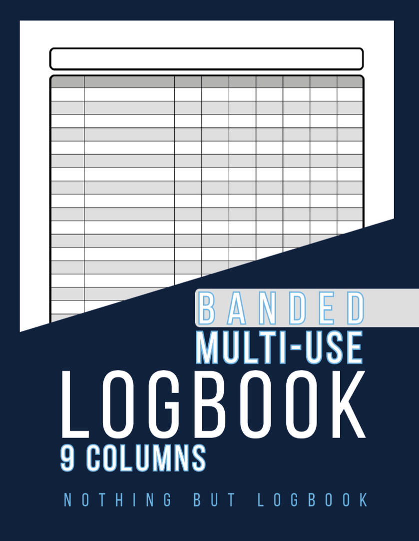 9-Column Multi-Use Logbook - Banded